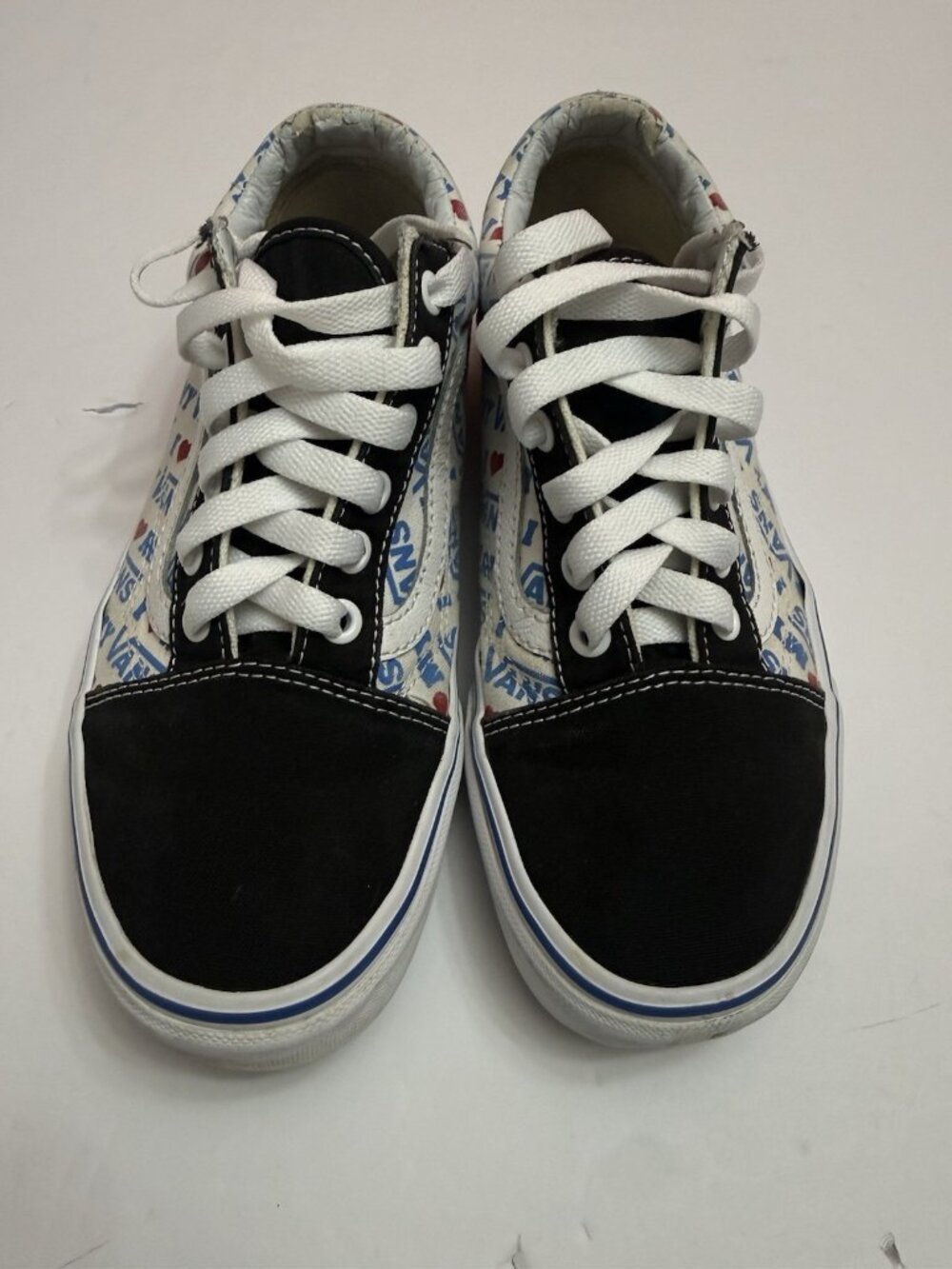 Vans Old Skool I Love My Vans Canvas Sneakers Youth US 6 Women 7.5 Black White